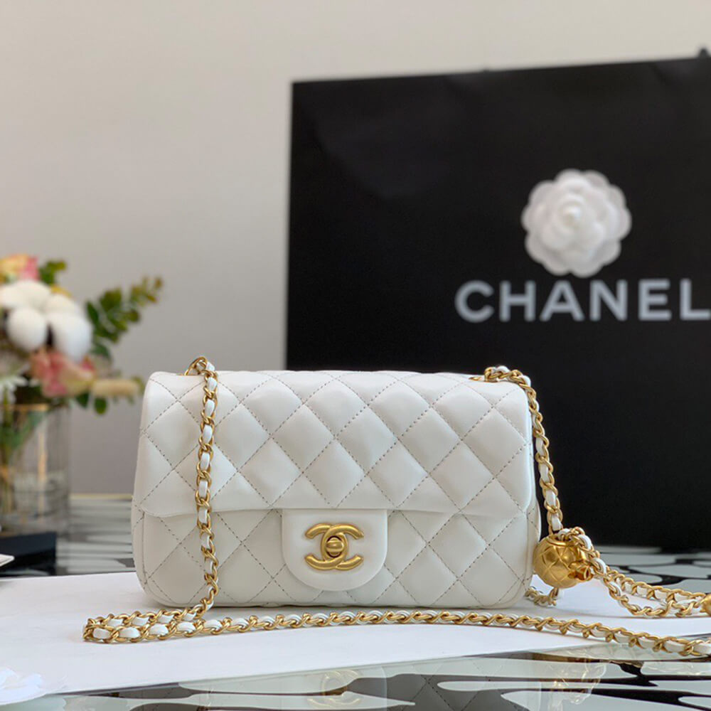 Ch**el Pearl Crush Mini Rectangular Flap Bag