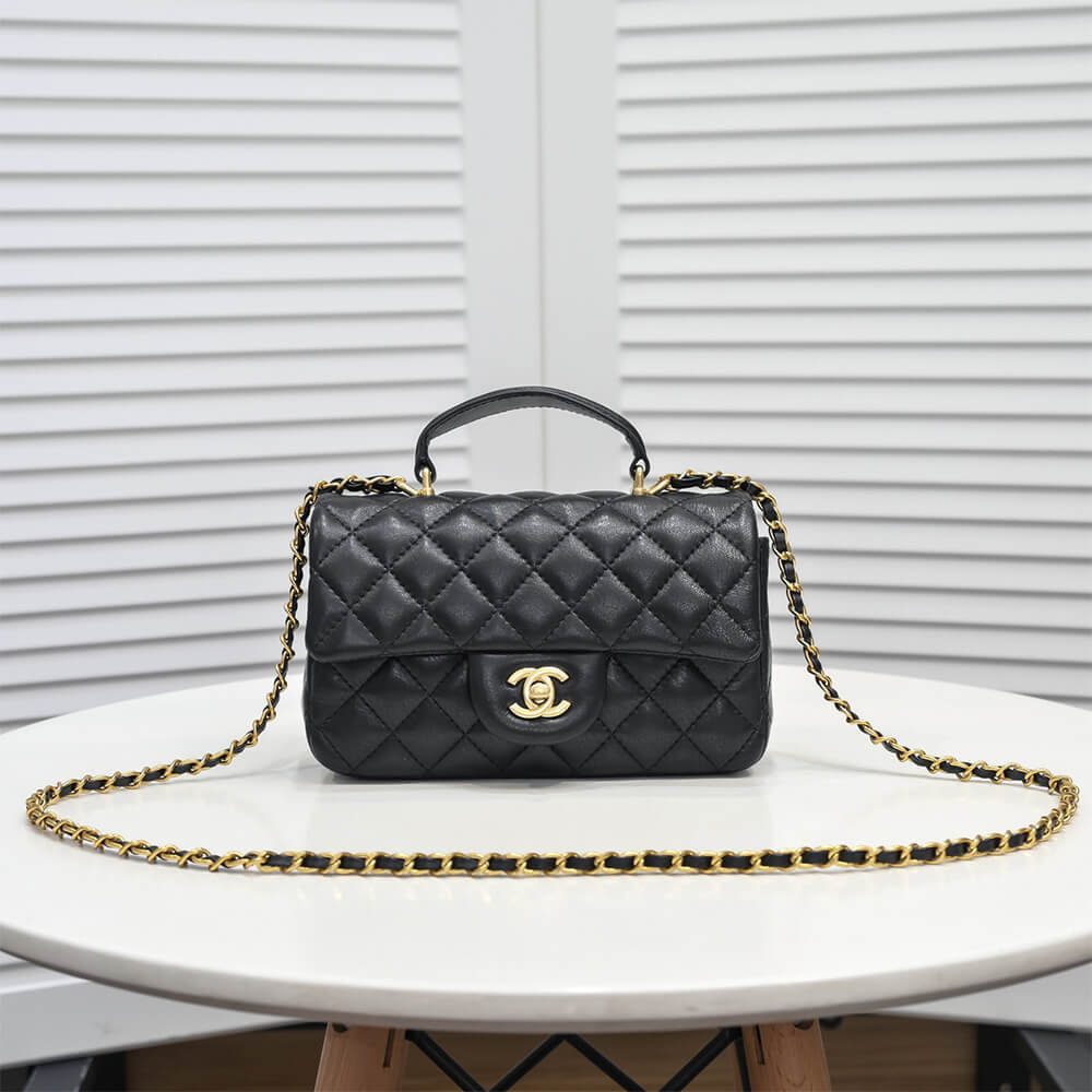 Ch**el Mini Flap with Top Handle