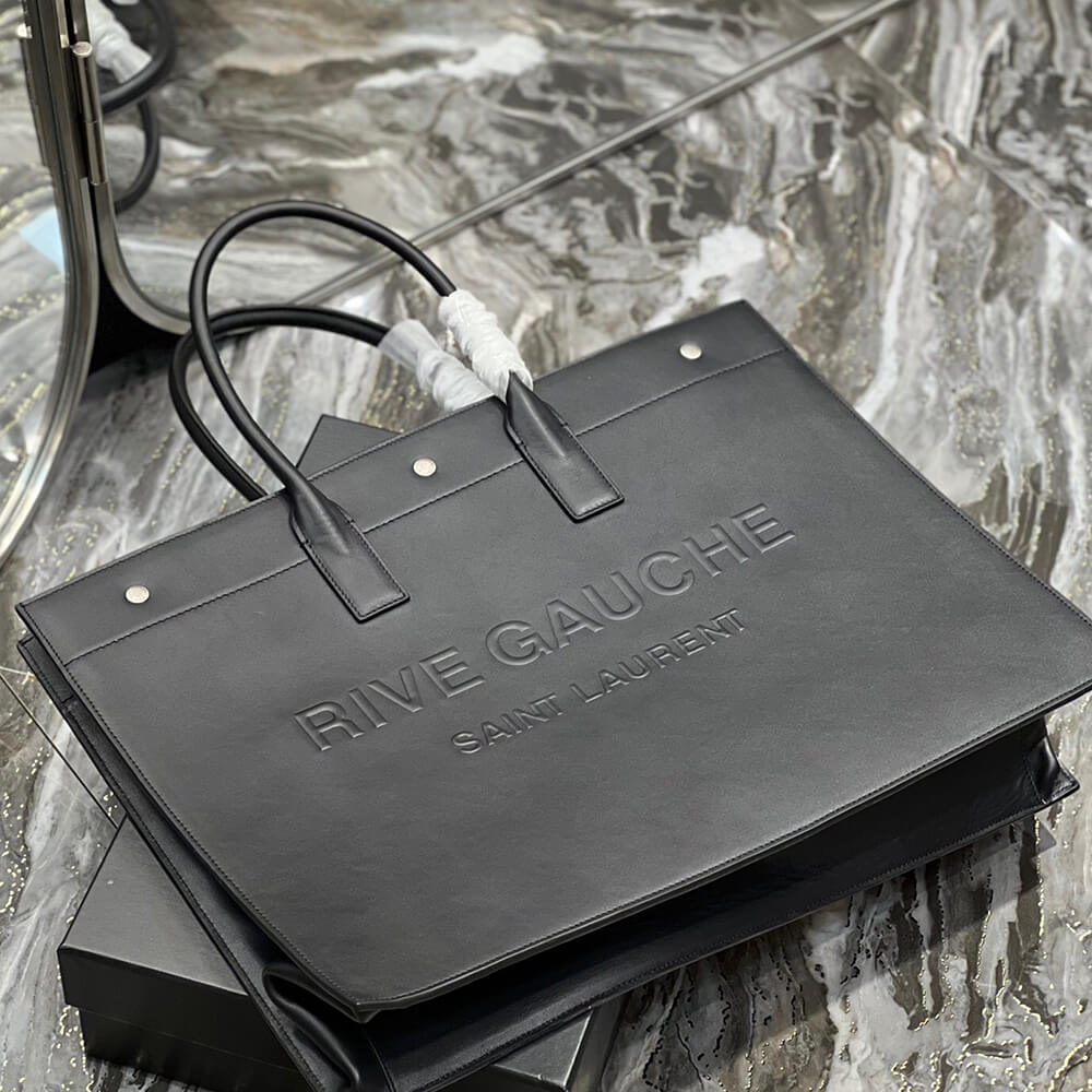 RIVE GAUCHE LARGE TOTE BAG IN SMOOTH LEATHER