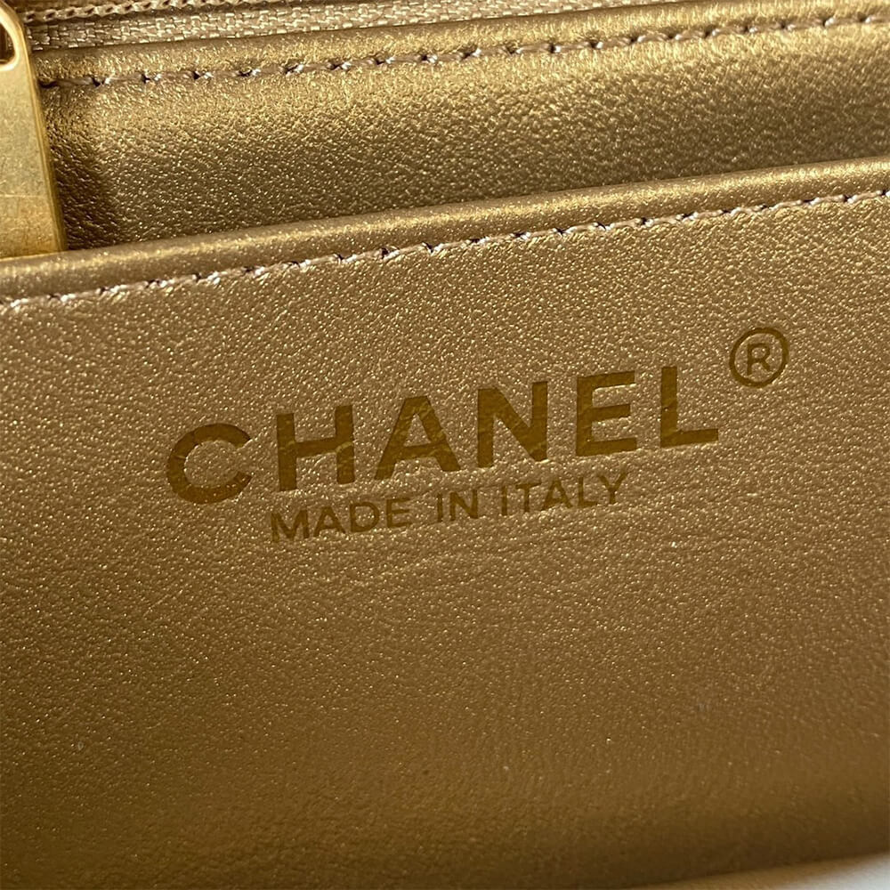 Ch**el Pearl Crush Mini Rectangular Flap