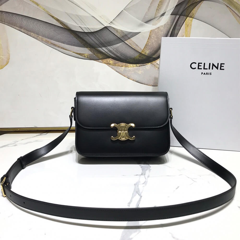 Ce1i*e CLASSIQUE TRIOMPHE BAG IN SHINY CALFSKIN(HIGH-END GRADE)