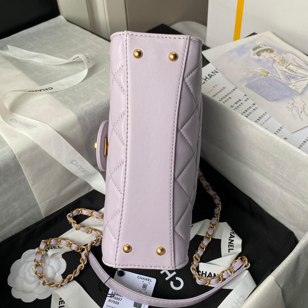 Small FLAP BAG WITH TOP HANDLE