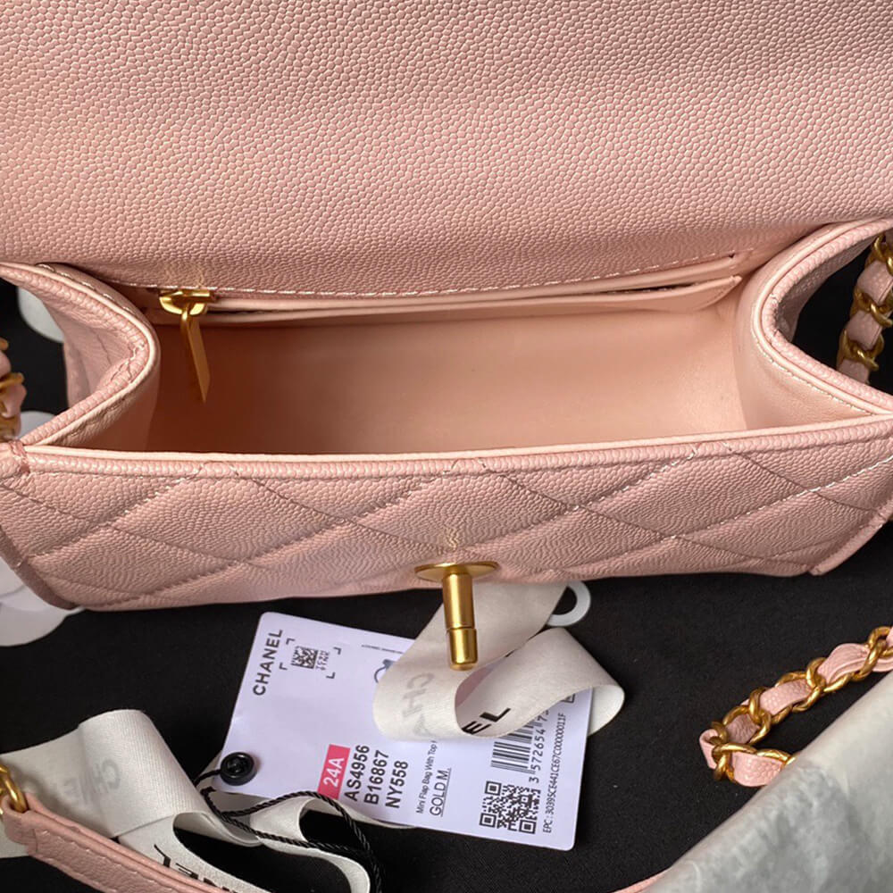 MINI FLAP BAG WITH TOP HANDLE