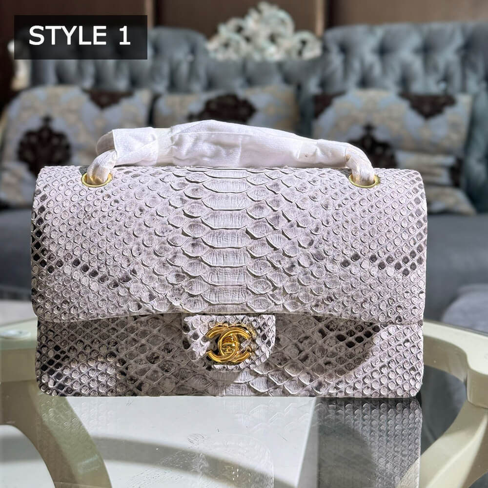Ch**el Classic Flap Medium in Python(High-end Grade)