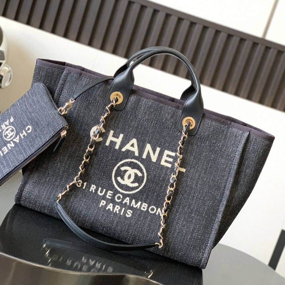 Ch**el LARGE DEAUVILLE TOTE(HIGH-END GRADE)