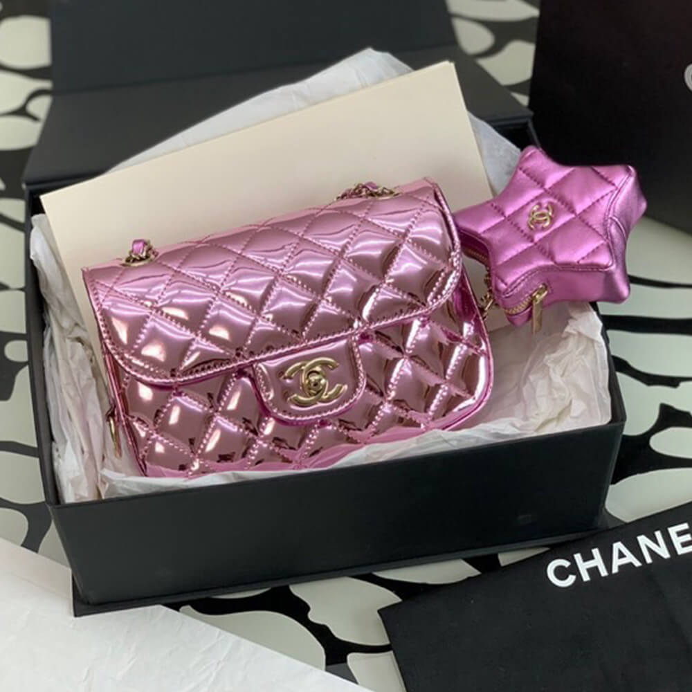 Ch**el MINI FLAP BAG(HIGH-END GRADE)
