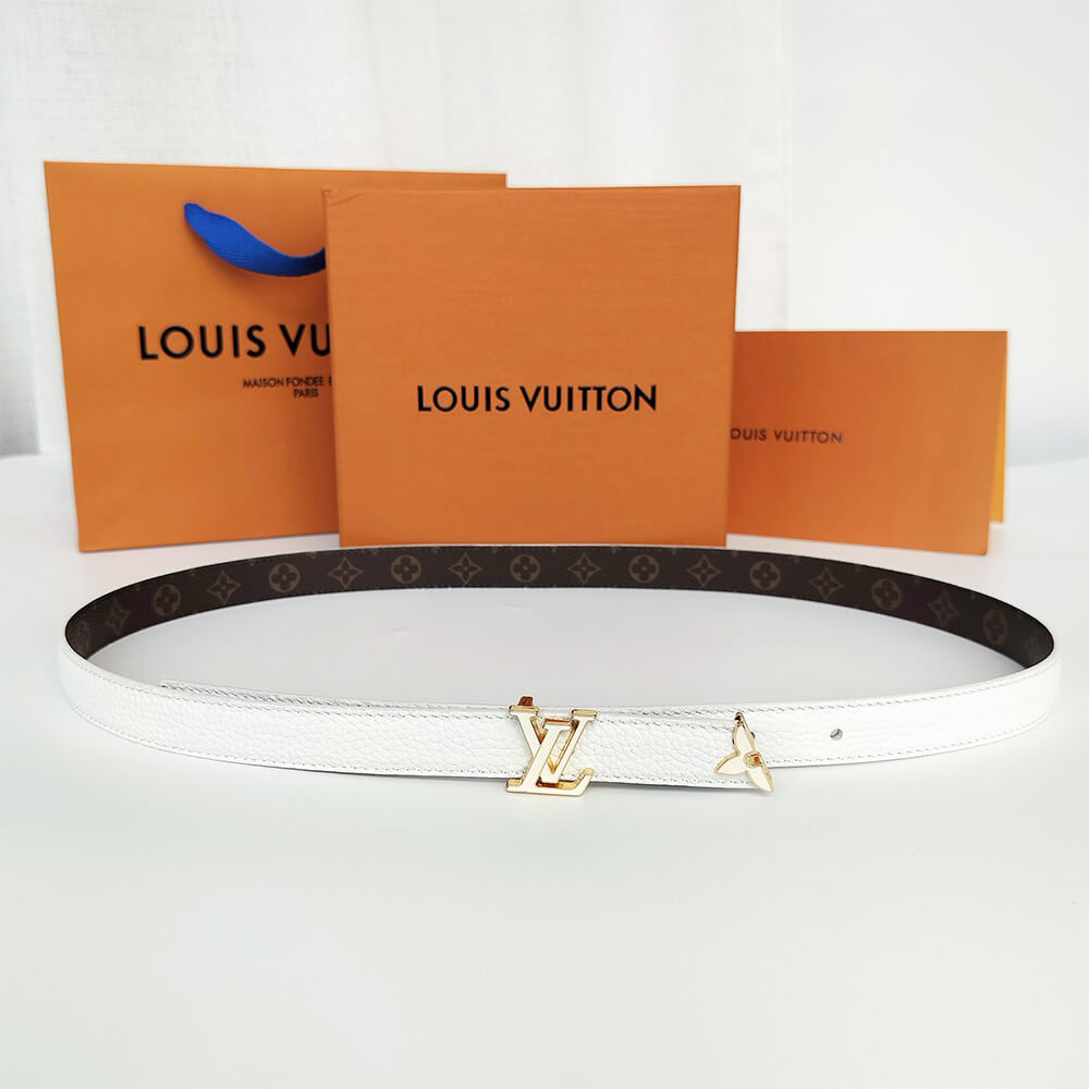 Pretty LV Enamel 20mm Reversible Belt