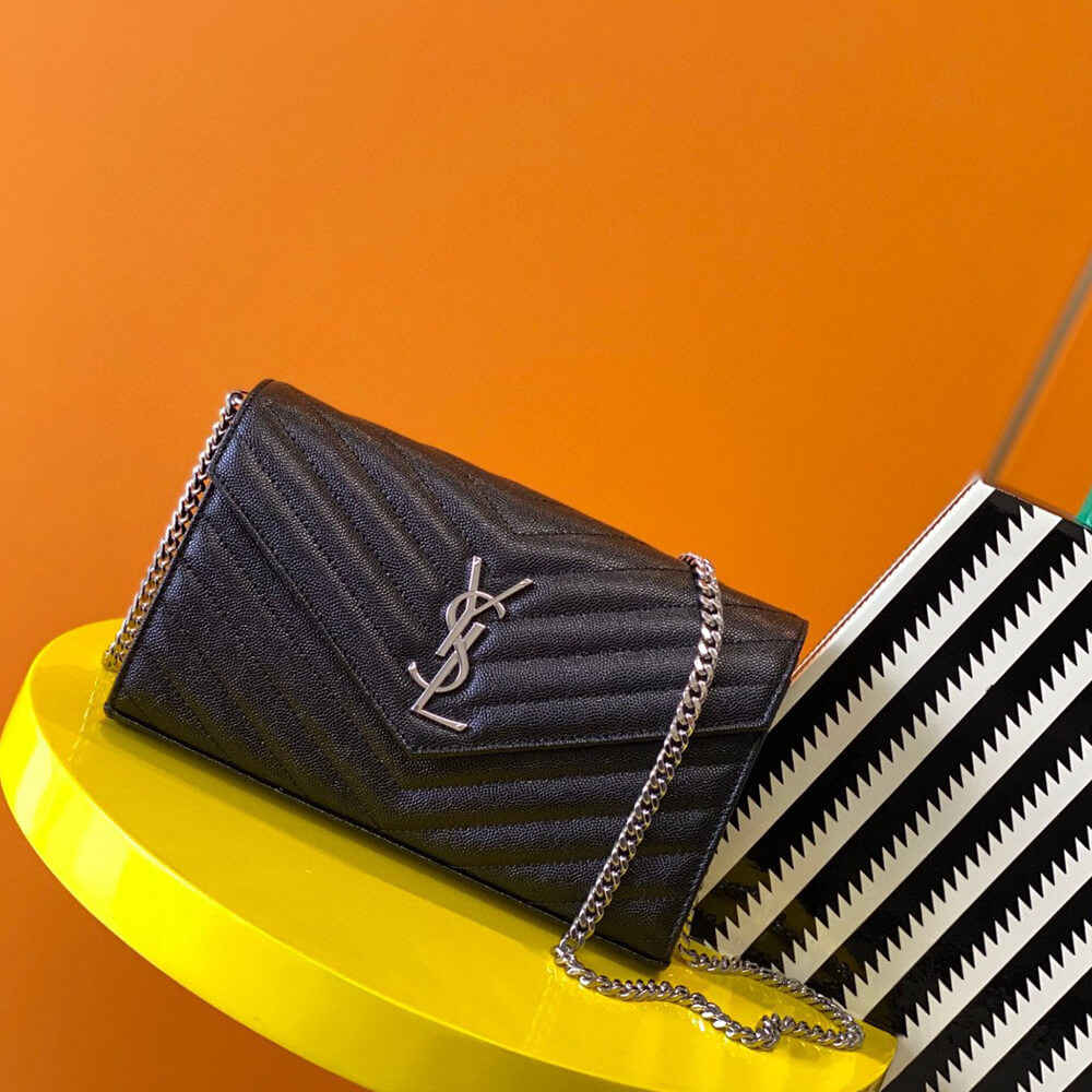 Y51 classic cassandre chain wallet in grain de poudre leather(high-end grade)