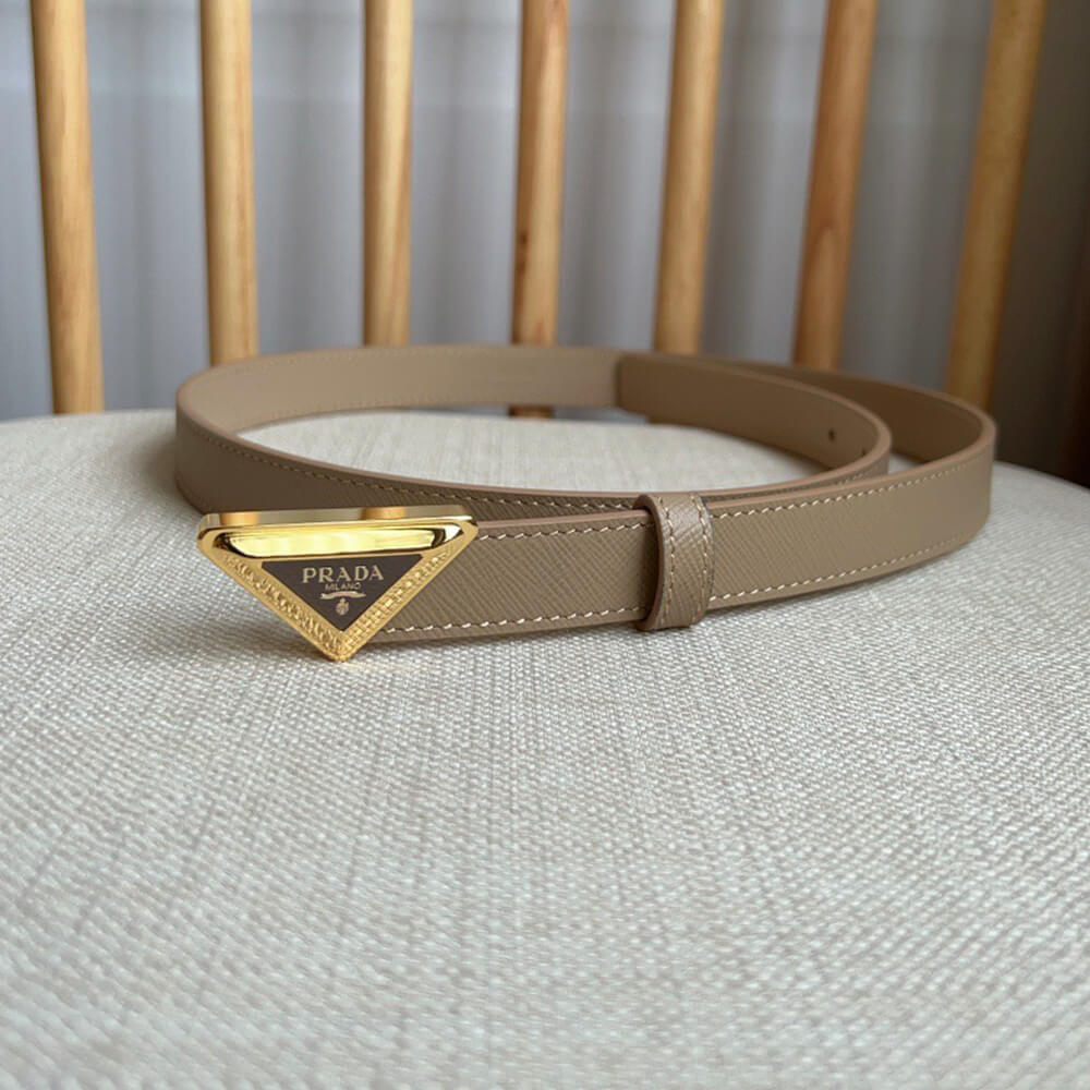 Pra*a Saffiano leather belt