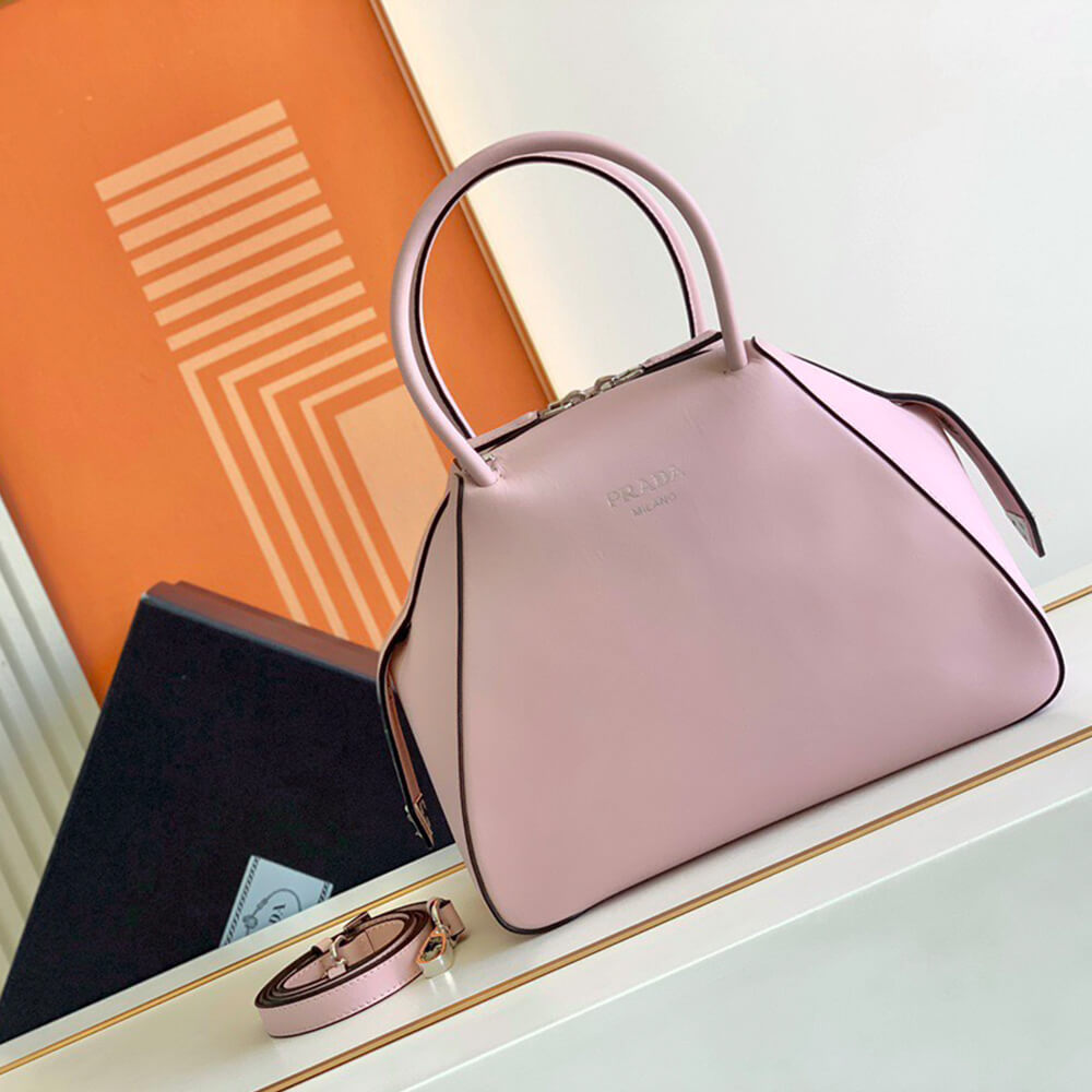 Pra*a S*pernova small brushed leather handbag(HIGH-END GRADE)
