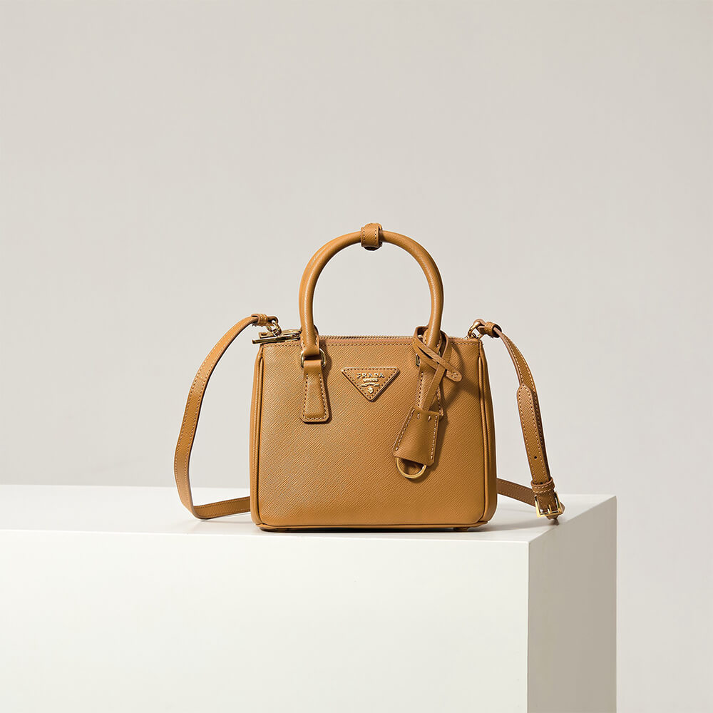 Pra*a Galleria mini Saffiano leather bag(HIGH-END GRADE)