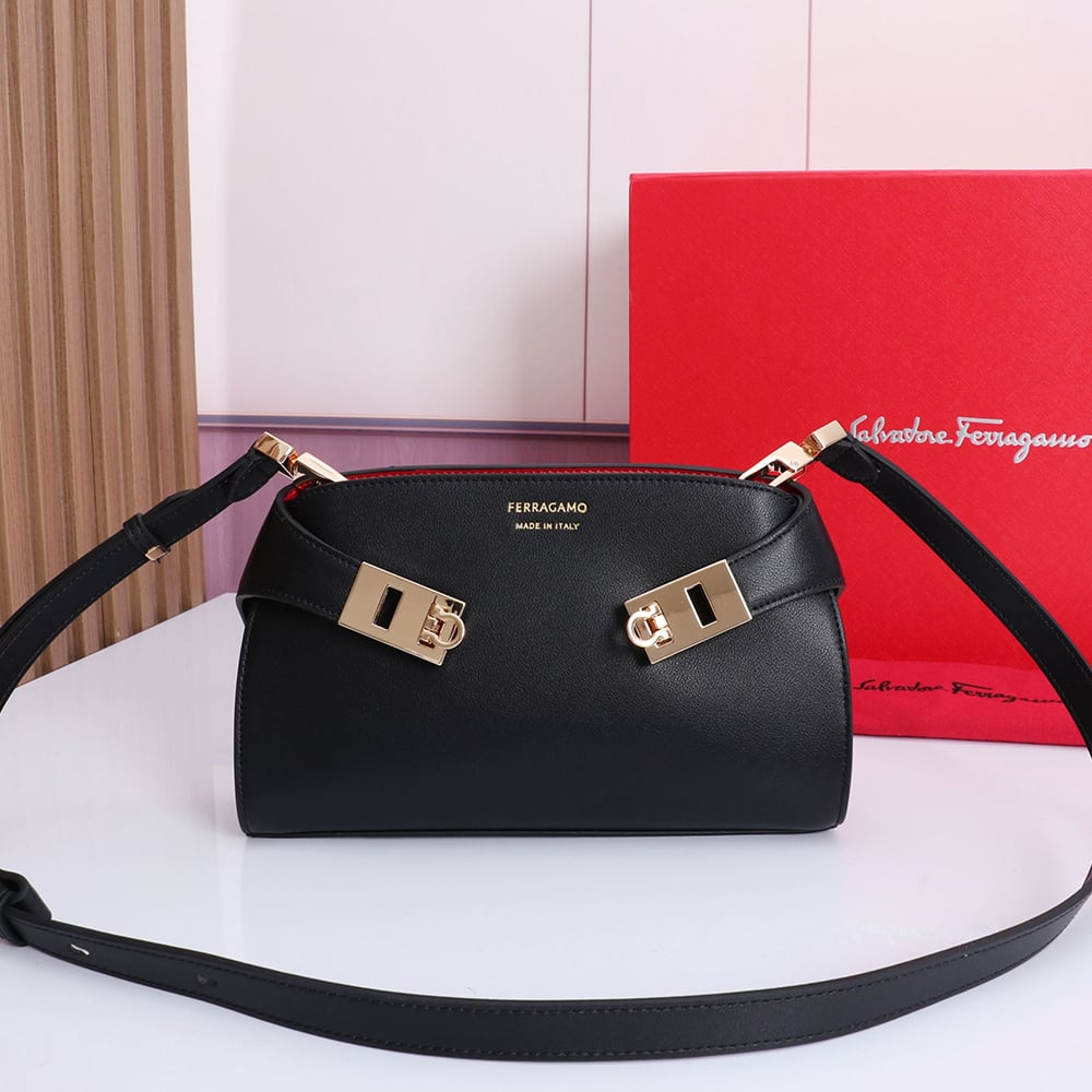Ferrgamo Hug mini bicolor crossbody bag(HIGH-END GRADE)