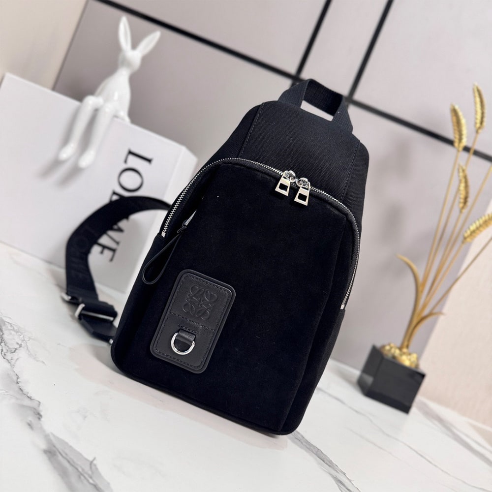 L0ew* Flex sling in canvas and suede (HIGH-END GRADE)