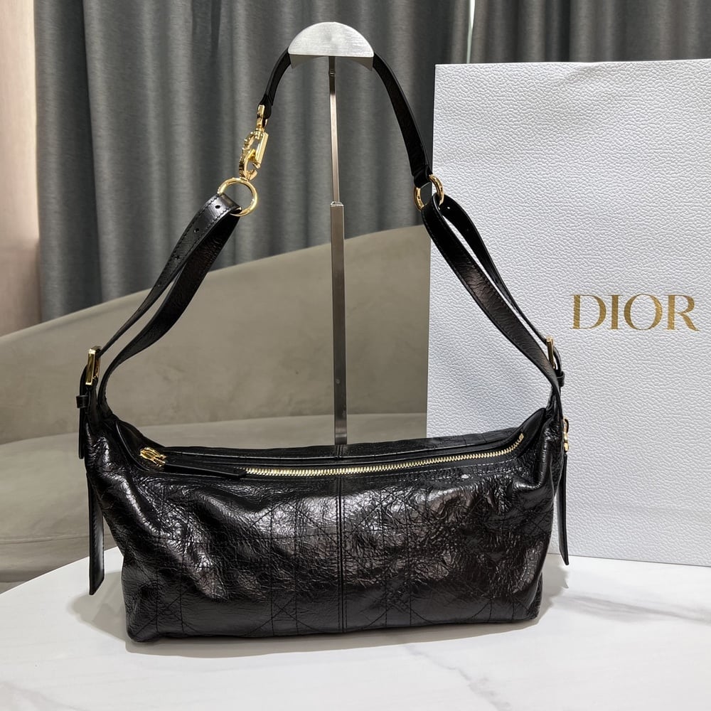 D10r Medium D-Journey Bag in Crinkled Calfskin(HIGH-END GRADE)